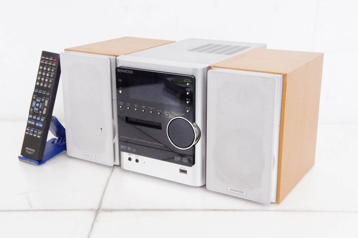 【未使用】KENWOOD　NDL-100MD-W　CD/MD　システムコンポ 中古 KENWOODケンウッド CD/USBコンパクトHi-Fiシステム CD／MD