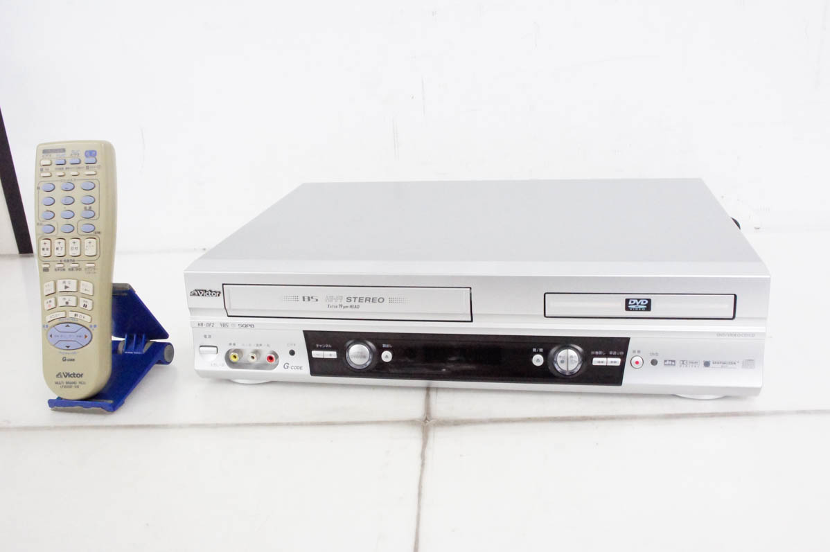 Victor・JVC HR-DF2 DVDプレーヤー一体型ビデオデッキ 中古 JVC Victorビクター DVDプレーヤー一体型VHSビデオ HR-DF2