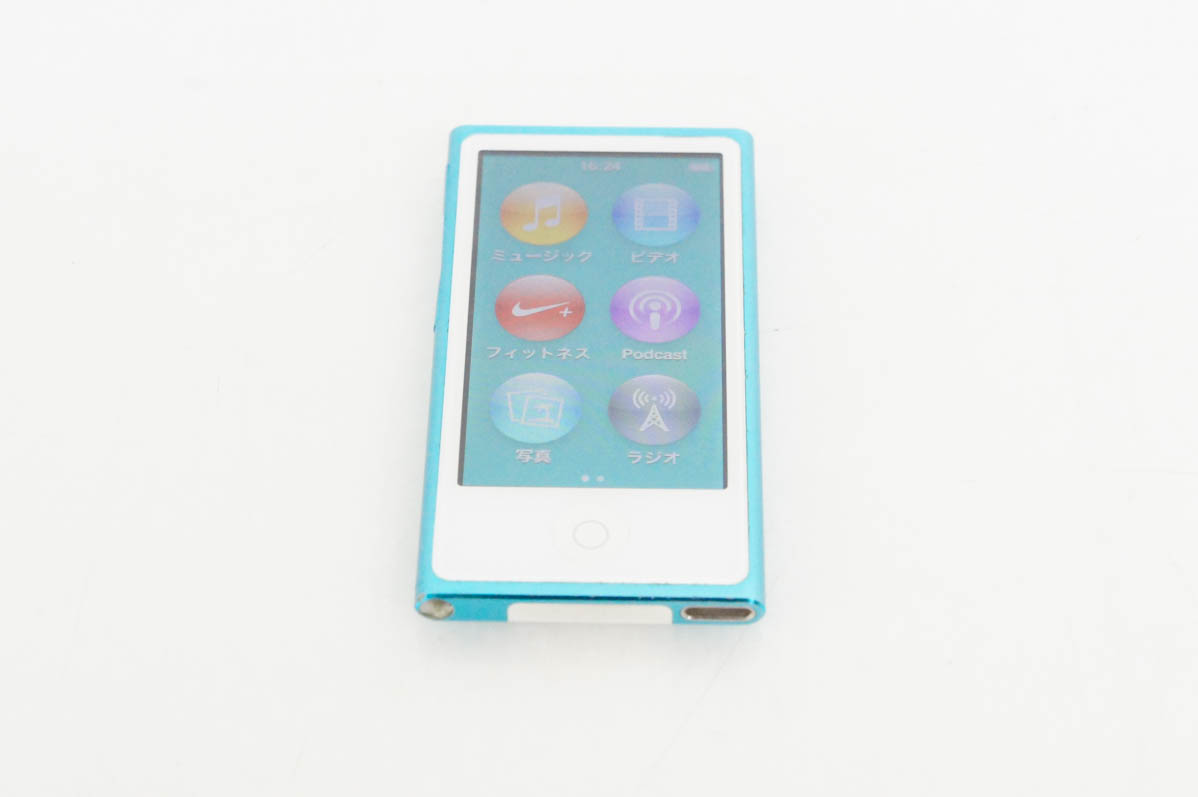 中古 Appleアップル 第7世代 iPod nano 16GB ブルー MD477J