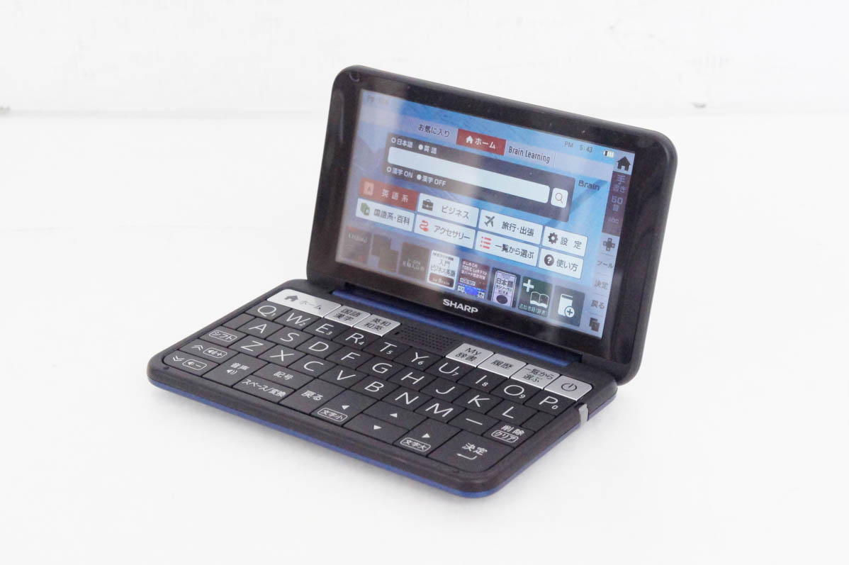 中古 SHARPシャープ カラー電子辞書 Brain PW-SB6 大学生・ビジネスモデル 150コ ...