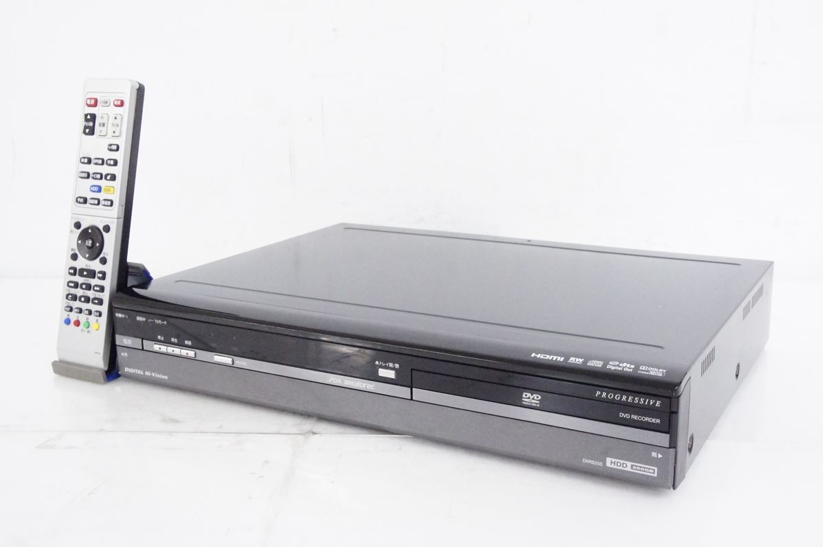 中古 DXアンテナ 地上・BS・110度CS デジタルハイビジョンチューナー内蔵 250GB HDD搭載DVDレコーダー DXRS250｜snet-shop