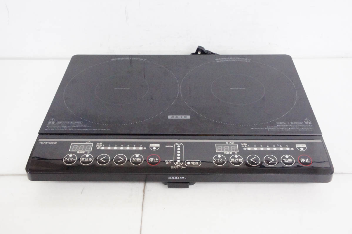 【中古】YAMAZEN山善 2口IH調理器 YEM-WL1456 中古 C YAMAZEN山善 2口IH調理器 YEM-W1456 : エスネットショップ