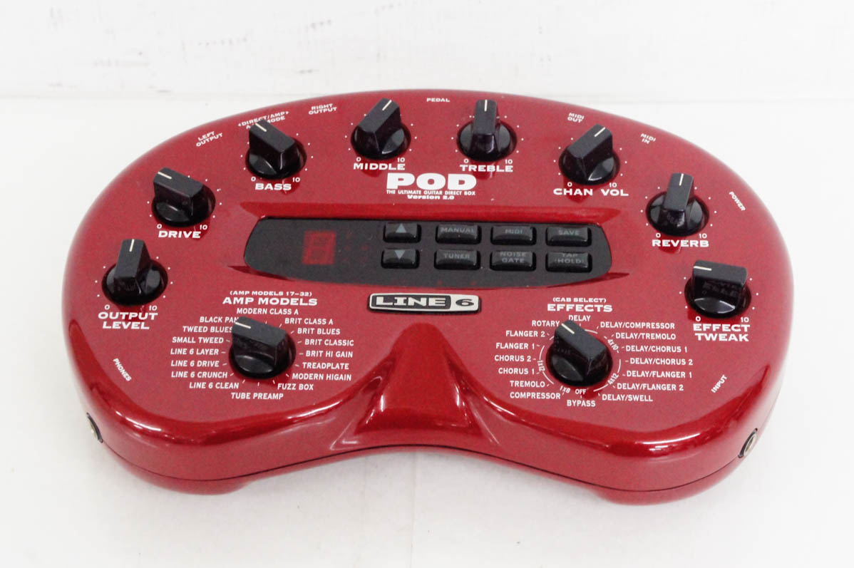 中古 LINE 6 POD Version2.0 アンプシミュレーター エフェクター