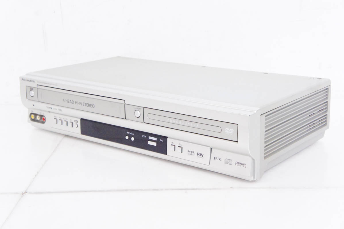 中古 C DXアンテナ DVD/VHSコンビネーションデッキ DVDプレーヤー一体型VHSビデオデッキ DV-140V DX BROADTEC｜snet-shop
