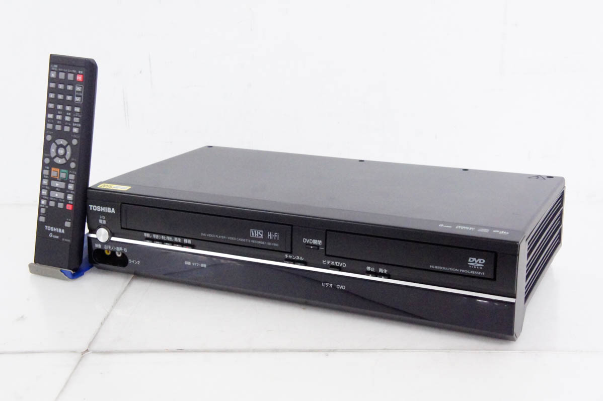 中古 東芝TOSHIBA VTR一体型DVDビデオプレーヤー DVDプレーヤー一体型VHSビデオデッキ SD-V800
