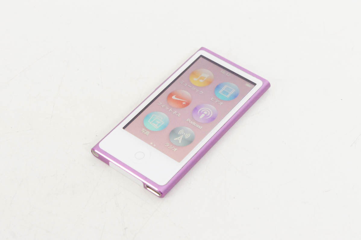 中古 Appleアップル 第7世代 iPod nano 16GB パープル MD479J