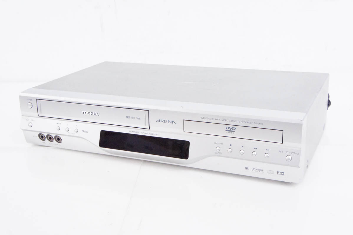 中古 東芝TOSHIBA VTR一体型DVDビデオプレーヤー DVDプレーヤー一体型VHSビデオデッキ SD-V600