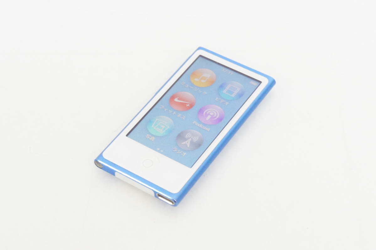 激安挑戦！！ iPod 第7世代 Appleアップル 中古 nano MKN02J ブルー 16GB ポータブルプレーヤー