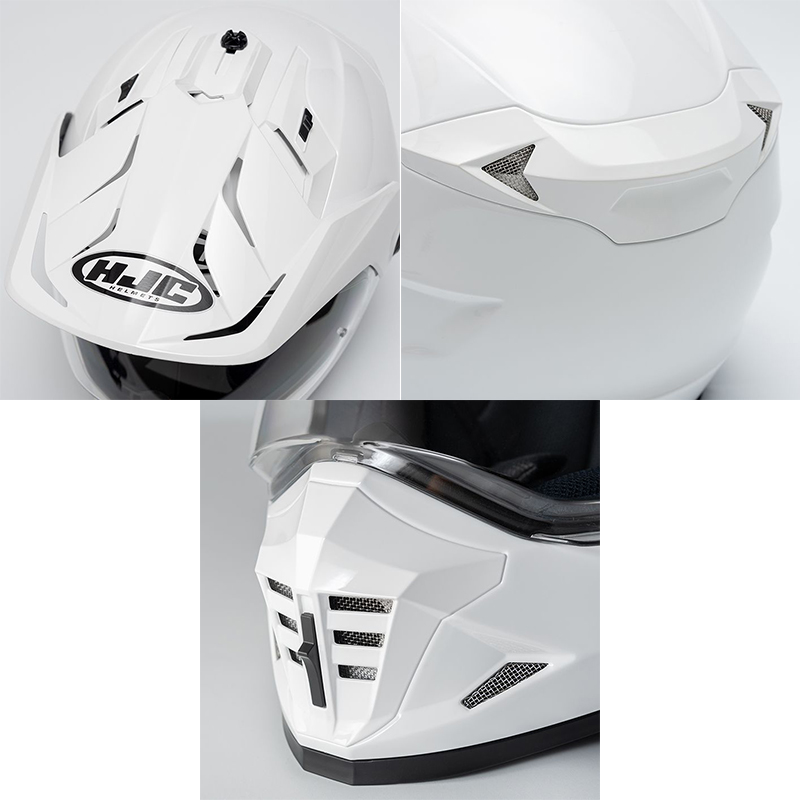 正規品 HJC エイチジェイシー DS-X1ソリッド オフロードヘルメット ホワイト M (57-58cm)｜snet｜02