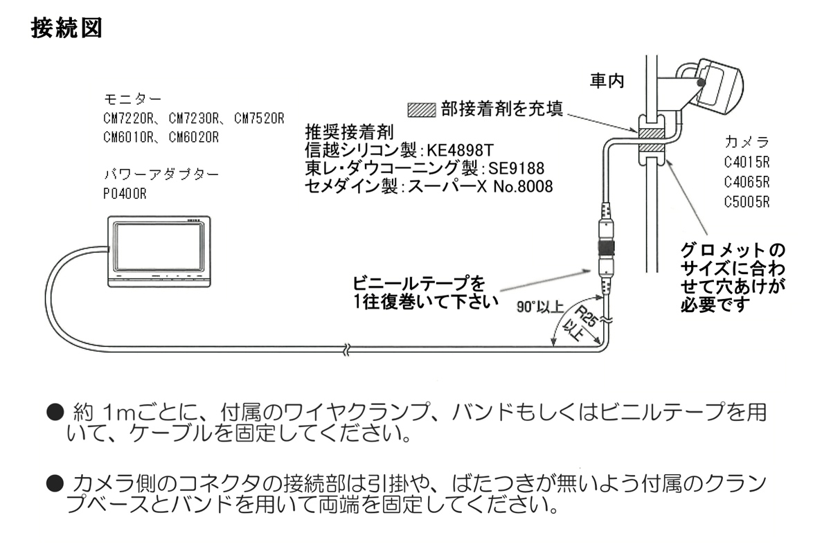 トレーラーケーブル CARVISION W5220R 新品 W5030R 変換 三菱電機