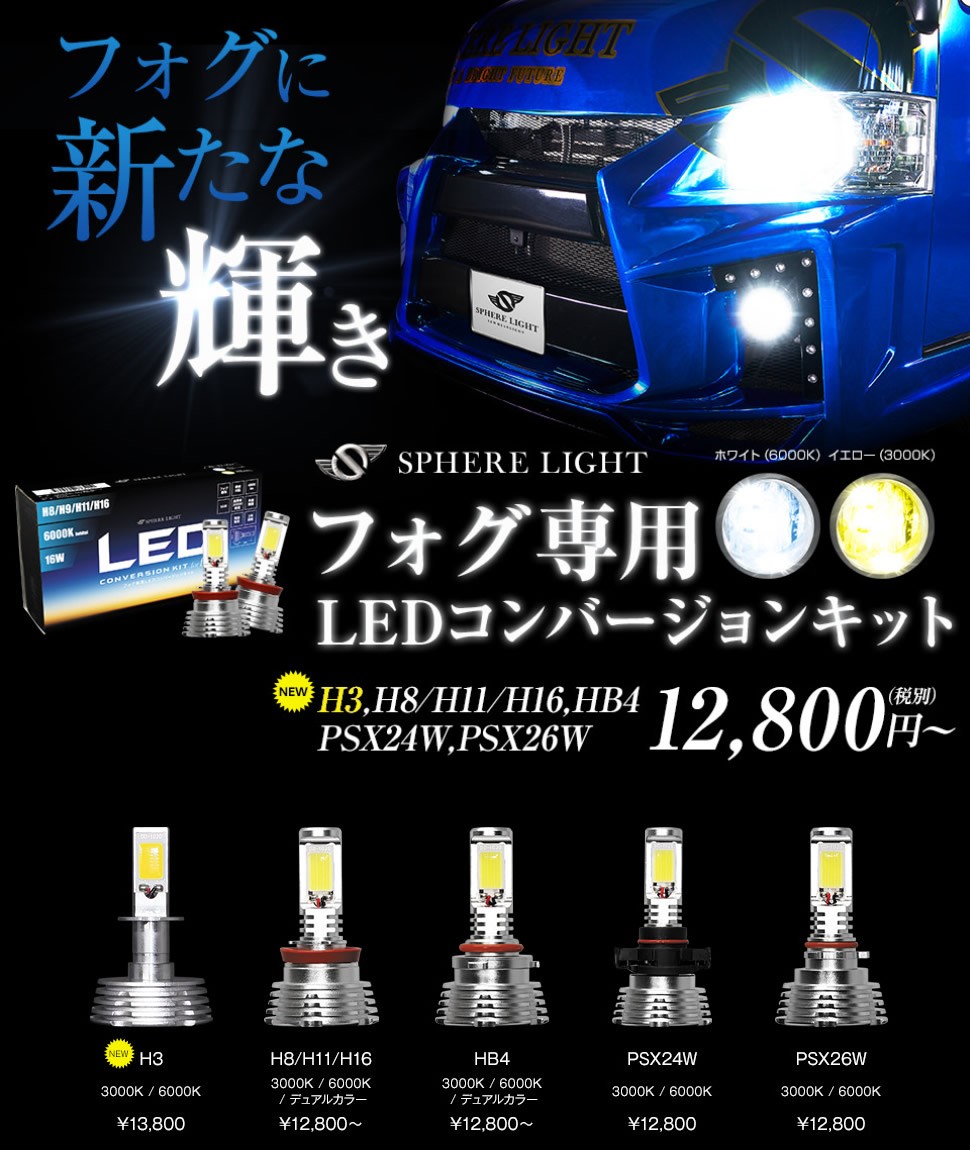 限定特価 janjanストアスフィアライト 車用 LEDフォグライト HB4