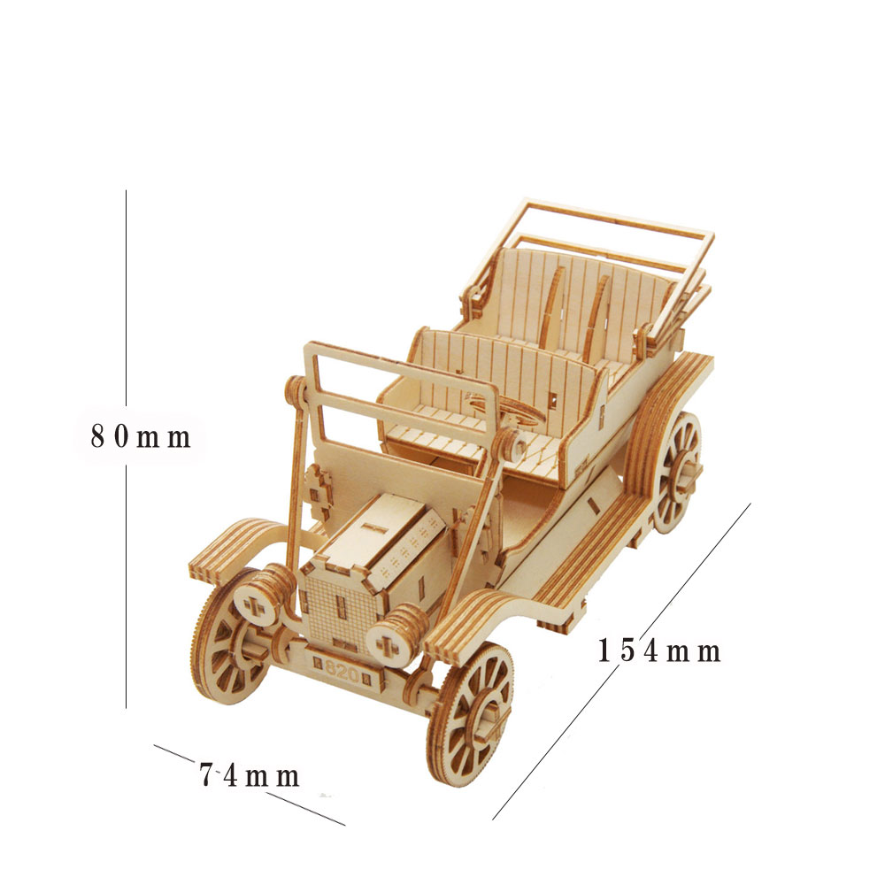 立体パズル 木製 kigumi クラシックカー スマホスタンド 車 クルマ 