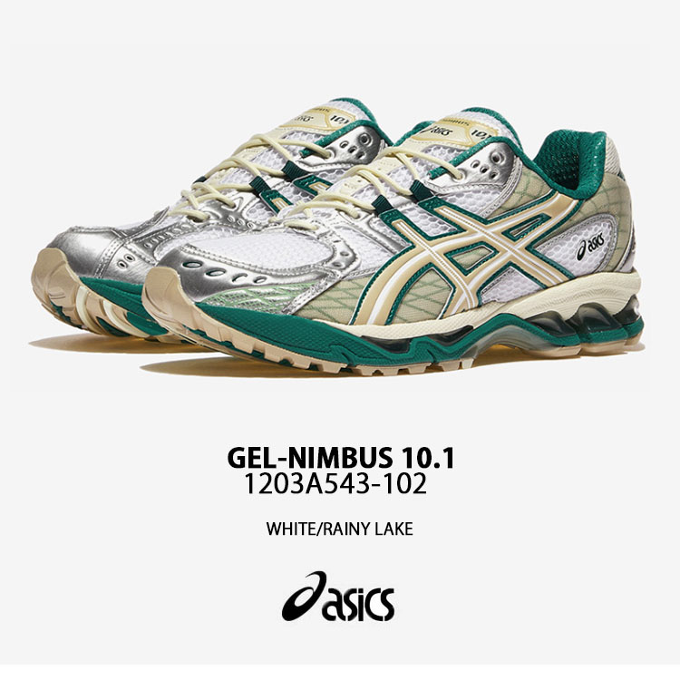 ASICS アシックス スニーカー GEL-NIMBUS 10.1 WHITE RAINY LAKE