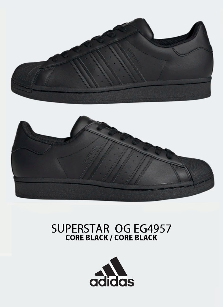 Adidas superstar clearance og black