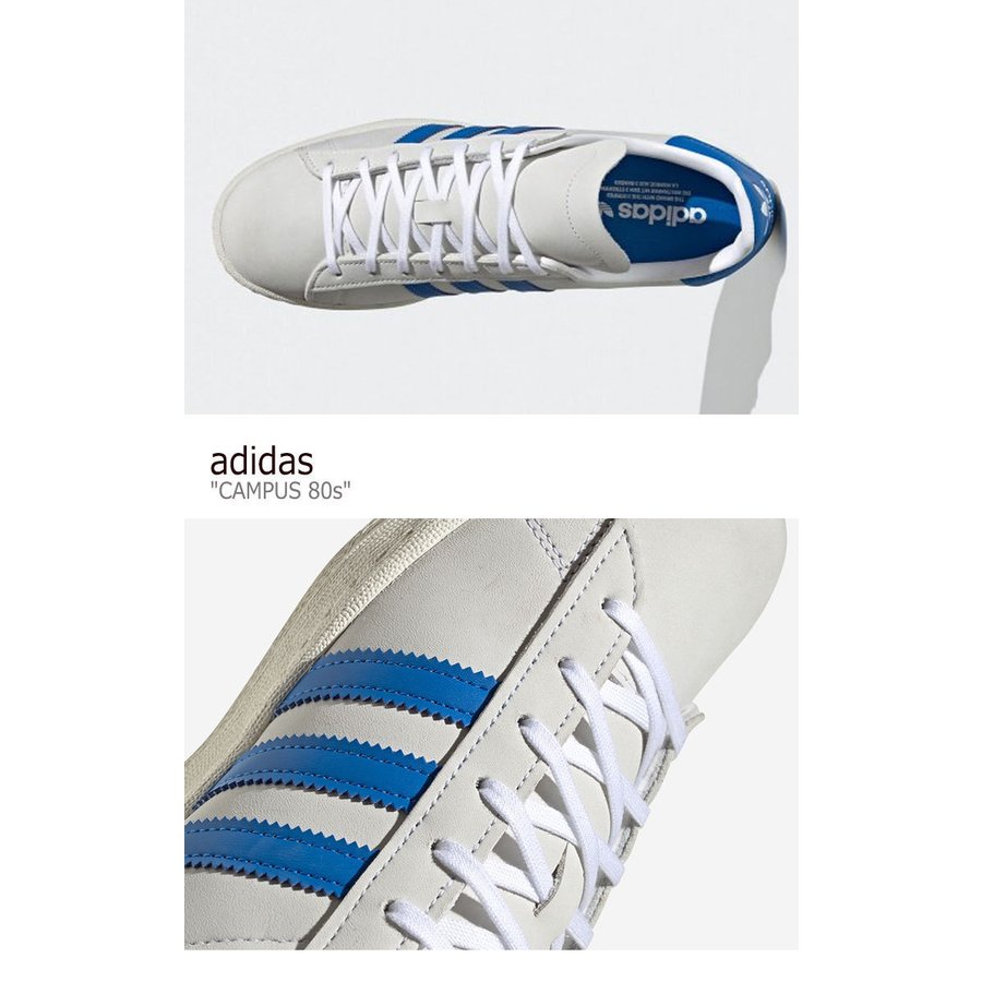 adidas アディダス CAMPUS 80s キャンパス ホワイト BLUE ブルー adidas アディダス スニーカー CAMPUS 80s キャンパス WHITE