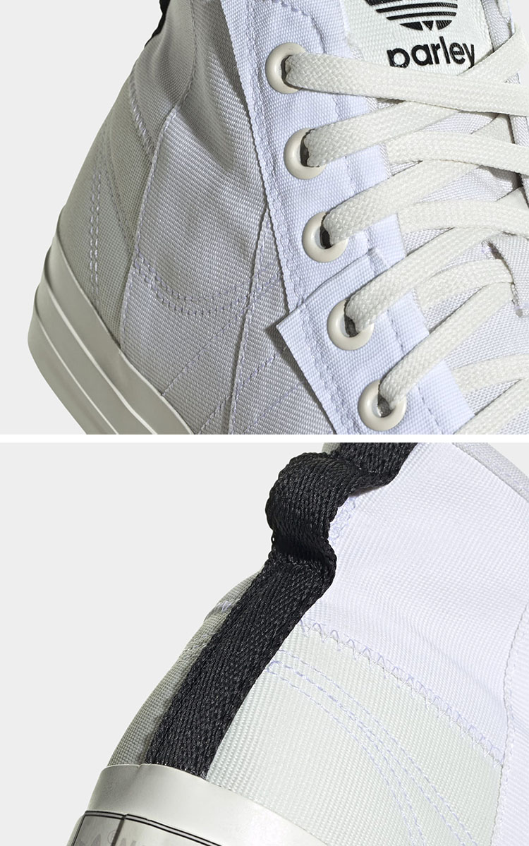 adidas バスケットボールシューズ ハイカット ホワイト/グレー adidas（アディダス） スニーカー NIZZA HI PARLEY ニッツァ ハイ