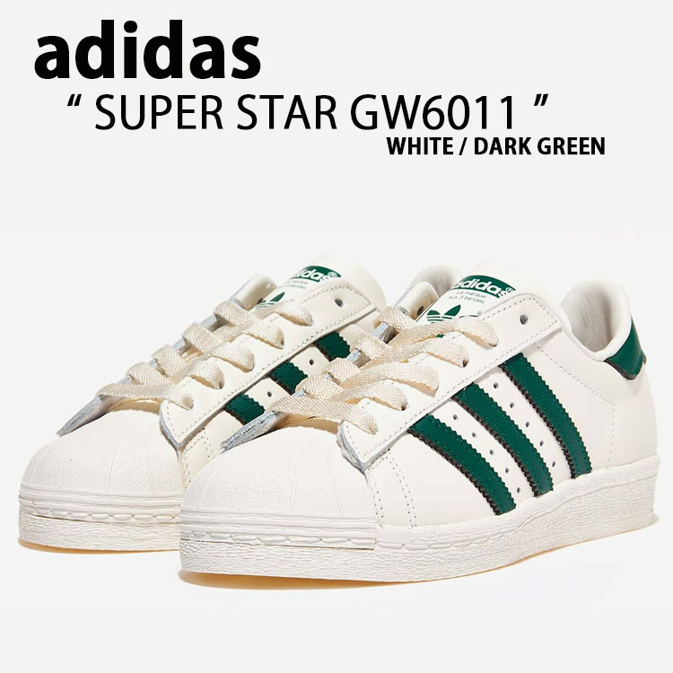 adidas アディダス スニーカー SUPERSTAR 82 スーパースター 82 GW6011 WHITE DARK GREEN ホワイト  ダークグリーン メンズ レディース ウィメンズ 男性用 女性用