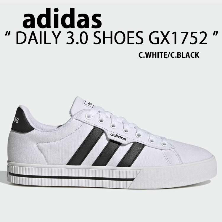 adidas アディダス スニーカー DAILY 3.0 SHOES WHITE BLACK