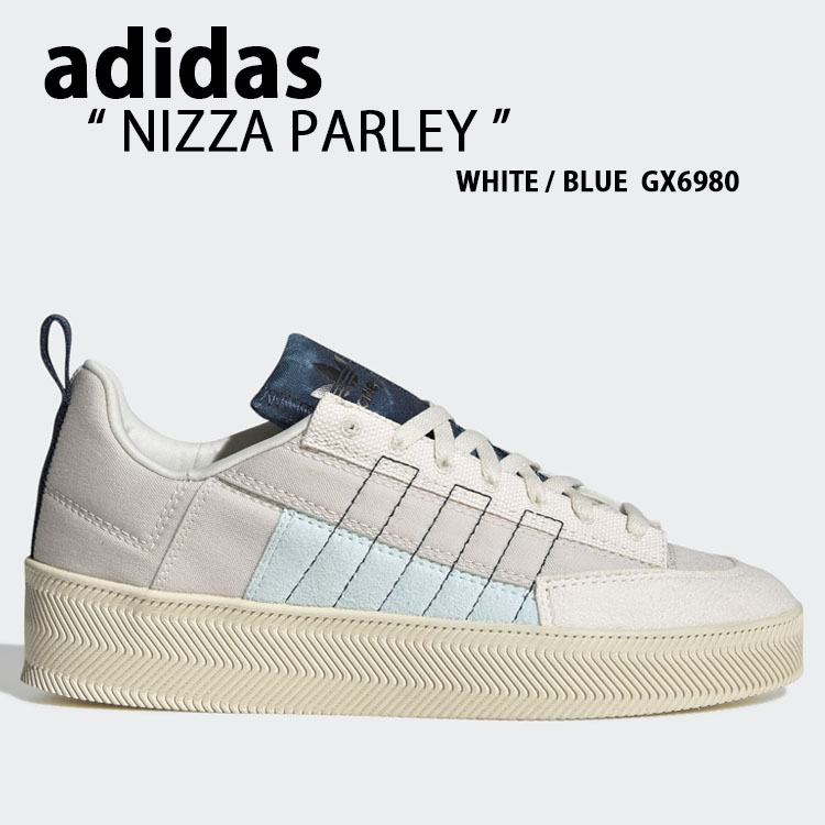 adidas アディダス スニーカー NIZZA PARLEY ニッツァ パーレイ WHITE BLUE GX6980 ブルー クラシック