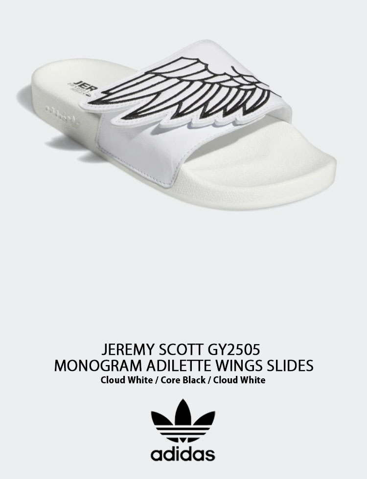 adidas Originals アディダス オリジナルス サンダル JEREMY SCOTT MONOGRAM ADILETTE WINGS  SLIDES GY2505 ジェレミー・スコット アディレッタ サンダル