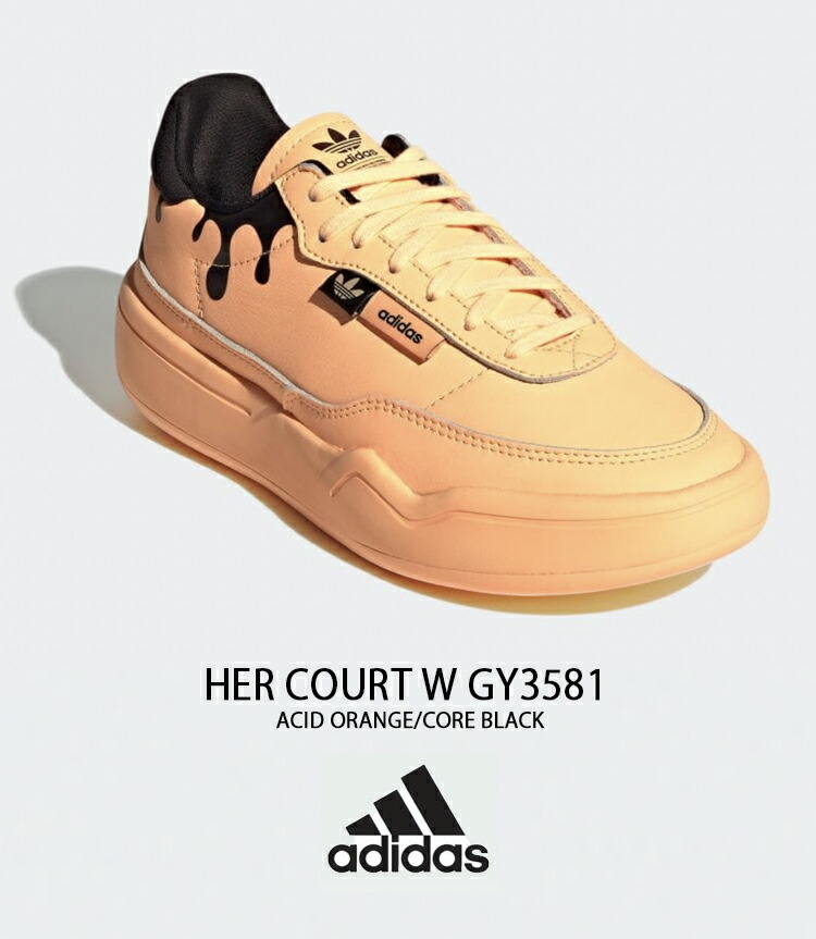 adidas アディダス スニーカー HER COURT W GY3581 ハー コート ウィメンズ ORANGE BLACK オレンジ ブラック  レディース 女性用 : ad-gy3581 : セレクトショップ a-clo - 通販 - Yahoo!ショッピング