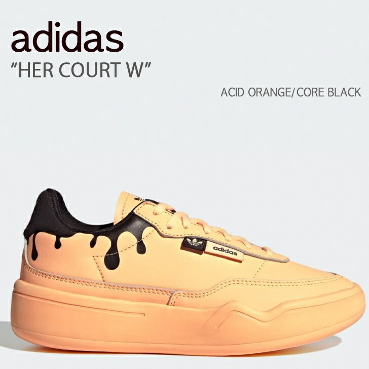 adidas アディダス スニーカー HER COURT W GY3581 ハー コート ウィメンズ ORANGE BLACK オレンジ ブラック  レディース 女性用 : ad-gy3581 : セレクトショップ a-clo - 通販 - Yahoo!ショッピング