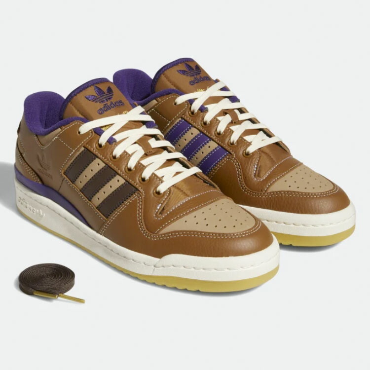 adidas フォーラムロー　ブラウン レザー スニーカー adidas フォーラムロー ブラウン レザー スニーカー - メルカリ