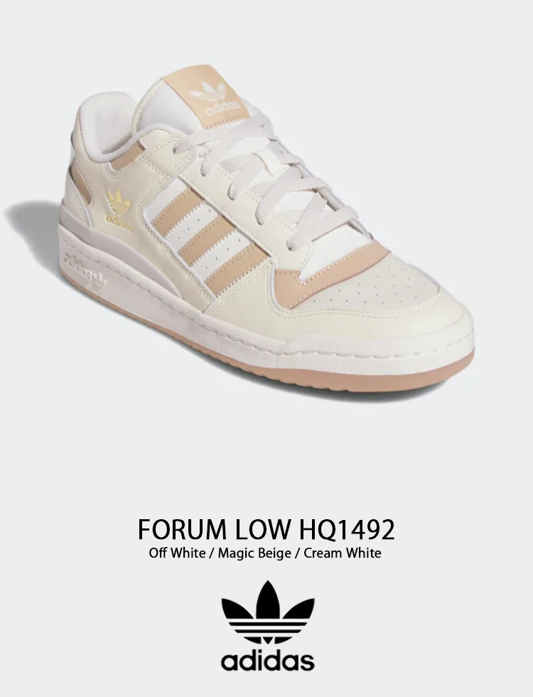 adidas Originals アディダス オリジナルス スニーカー FORUM LOW HQ1492 フォーラム ロー White Beige  Cream ホワイト ベージュ クリーム メンズ レディース