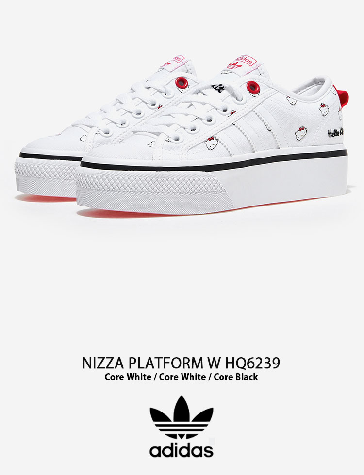 adidas Originals アディダス オリジナルス スニーカー NIZZA PLATFORM W HQ6239 ニッツァ プラットフォーム W  WHITE BLACK レディース 女性用