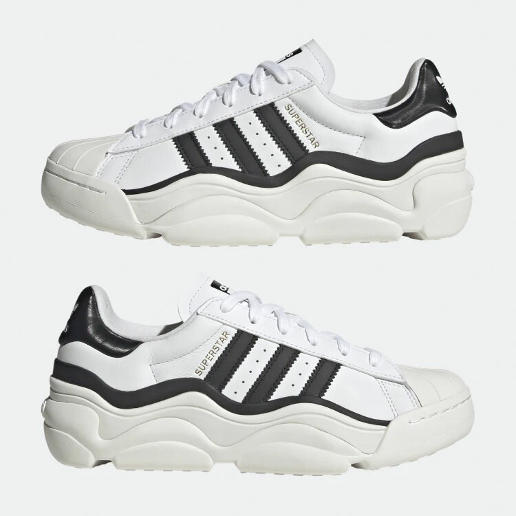 【美品】アディダス スーパースター ミレンコン ホワイト ブラック 厚底 ad-hq9018-2.jpg
