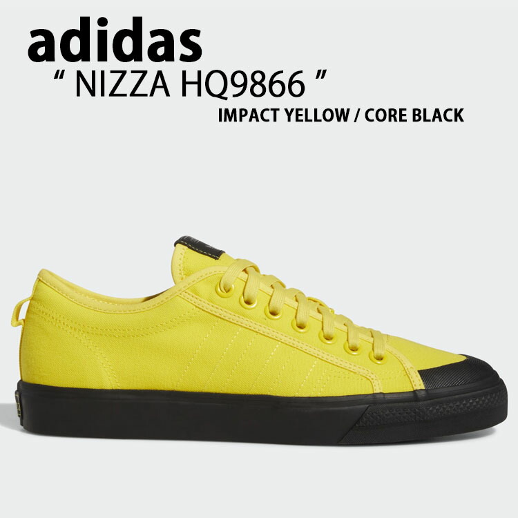 adidas アディダス スニーカー NIZZA HQ9866 ニッツァ YELLOW BLACK イエロー ブラック 70年代 スケシュー  スケボーシューズ シューズ クラシック