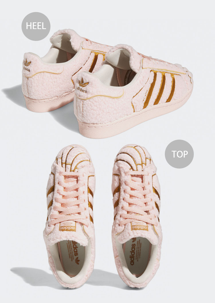 Adidas superstar pink heel sale