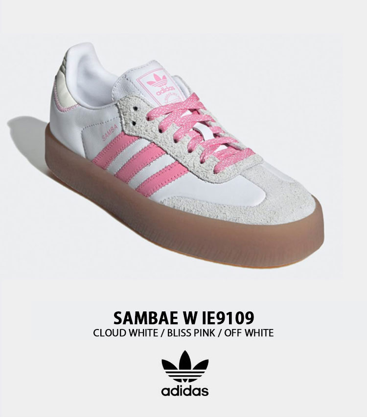 【Adidas】韓国人気◆SAMBAE W [IE9109] ホワイトピンク adidas アディダス スニーカー SAMBAE W IE9109 WHITE PINK
