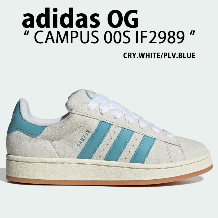 adidas Originals アディダス オリジナルス スニーカー CAMPUS 00S WHITE PRELOVED BLUE IF2989  キャンパス00S シューズ ホワイト ブルー スウェード