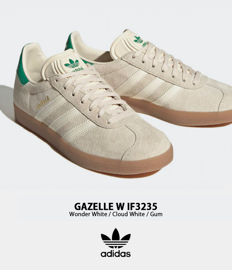 adidas originals アディダス スニーカー GAZELLE W IF3235 WHITE GUM