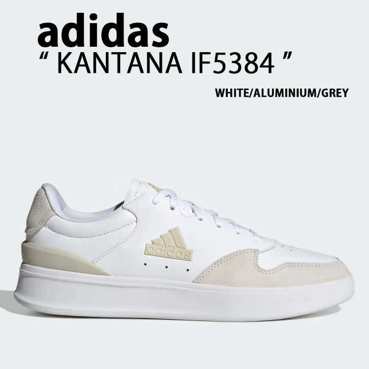 adidas アディダス スニーカー KANTANA CLOUD WHITE ALUMINIUM ORBIT GREY IF5384 シューズ  カンタナ デイリーシューズ テニスシューズ スウェード