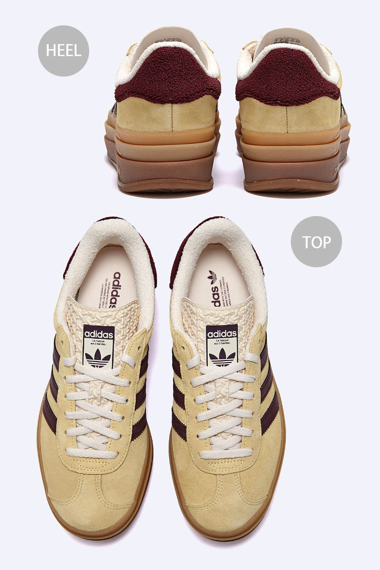 adidas originals アディダス レディース スニーカー 厚底 GAZELLE BOLD IF5937 ガゼル ボールド スエード  YELLOW MAROON シューズ 厚底シューズ イエロー : セレクトショップ a-clo - 通販 - Yahoo!ショッピング