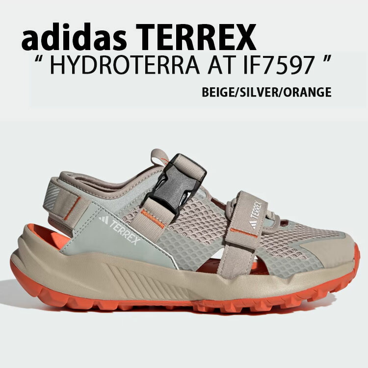 adidas アディダス サンダル TERREX HYDROTERRA AT SANDALS IF7597 テレックス スポーツサンダル BEIGE  ORANGE アウトドアサンダル サイズ調整 ベージュ