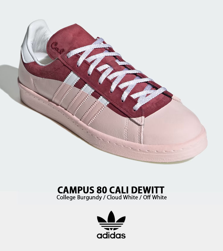 adidas originals アディダス スニーカー CAMPUS 80 CALI DEWITT IG3138 キャンパス BURGUNDY  WHITE シューズ カリデウィット バーガンディ ホワイト コラボ