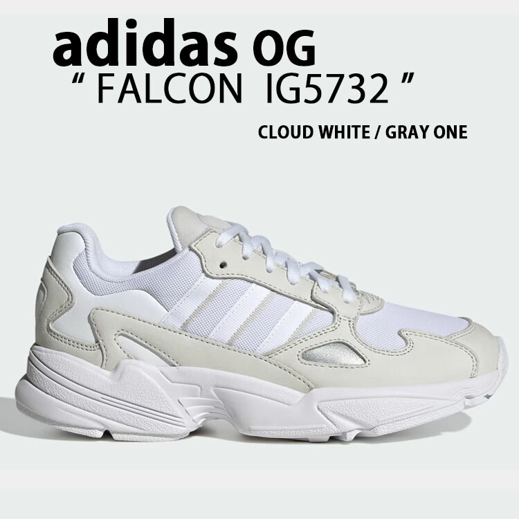 adidas Originals アディダス オリジナルス スニーカー FALCON WHITE BEIGE IG5732 シューズ ファルコン  ダッドシューズ くすみカラー ホワイト ベージュ