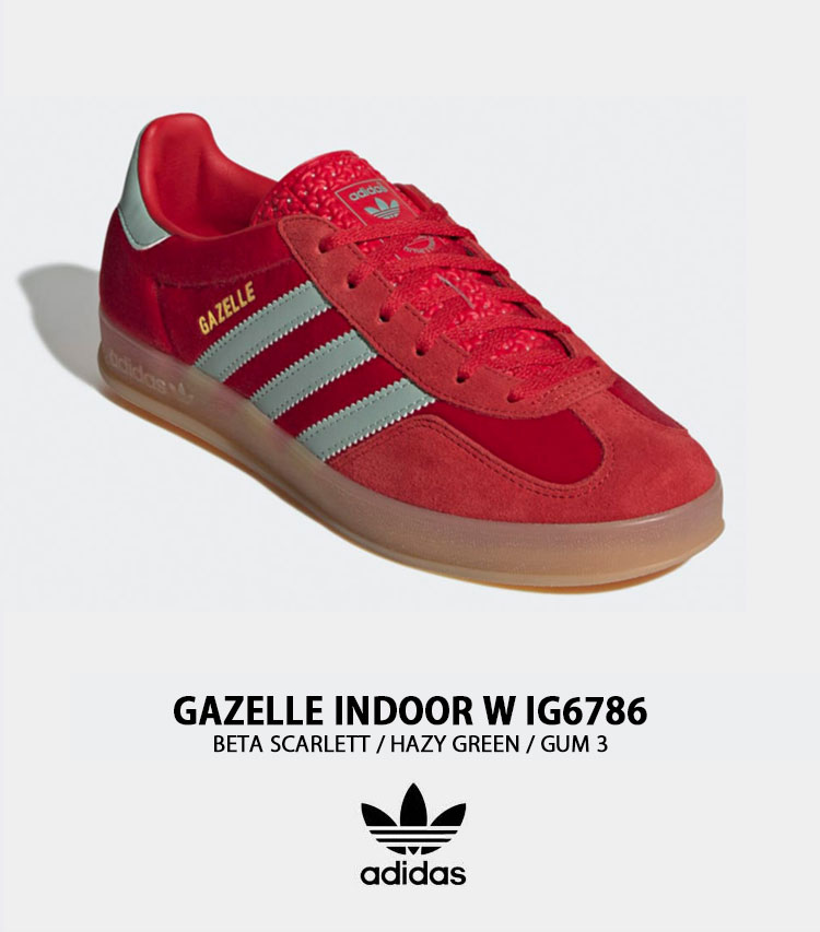 スニーカー adidas Gazelle Indoor Red Mint IG6786 adidas アディダス スニーカー GAZELLE INDOOR W IG6786 BETA