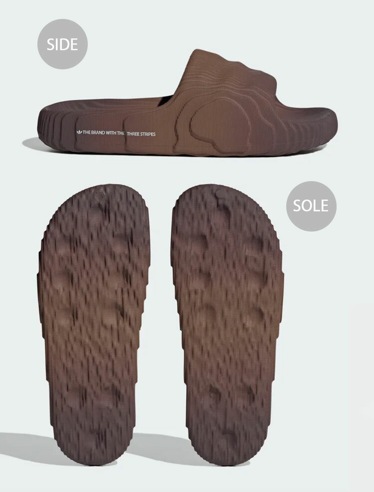 adidas originals アディダス オリジナルス サンダル ADILETTE 22 SLIDE SANDAL BROWN IG7493  アディレッタ スライドサンダル シャワーサンダル ブラウン