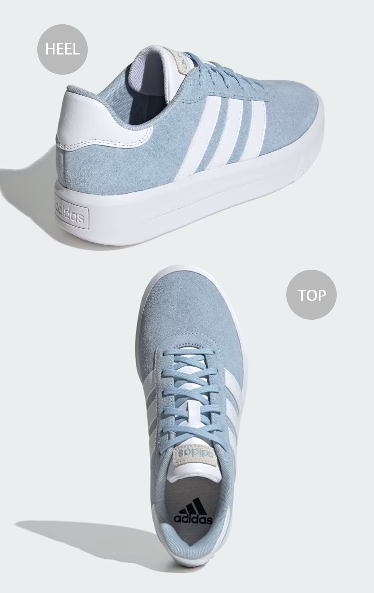 adidas アディダス スニーカー 厚底 COURT PLATFORM SUEDE