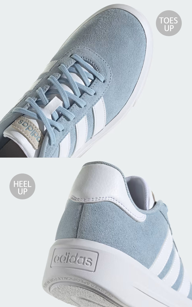 adidas（アディダス） スニーカー 厚底 COURT PLATFORM SUEDE IG8612