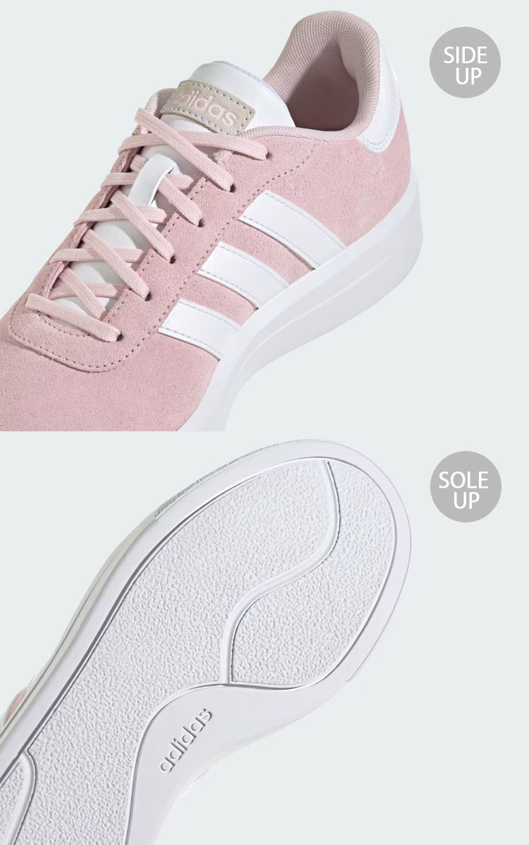 adidas アディダス スニーカー 厚底 COURT PLATFORM SUEDE IG8614 コート プラットフォーム スエード PINK  WHITE シューズ 厚底シューズ ピンク