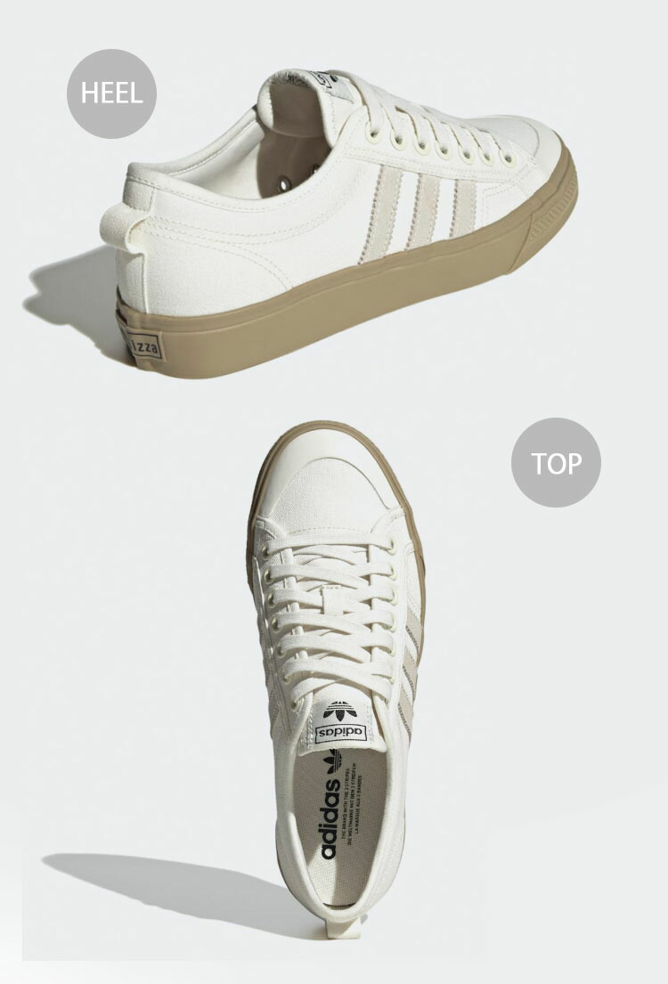 adidas originals アディダス スニーカー NIZZA LOW IG8649 WHITE BEIGE ニッツァ シューズ ローカット  ホワイト ベージュ クラシック くすみカラー