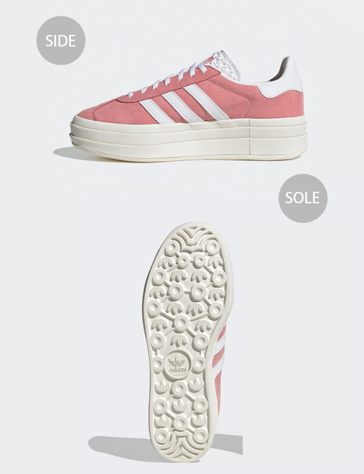 adidas アディダス スニーカー GAZELLE BOLD IG9653 ガゼルボールド SUPER POP CLOUD WHITE CORE  WHITE シューズ スーパーポップ クラウドホワイト コアホワイト