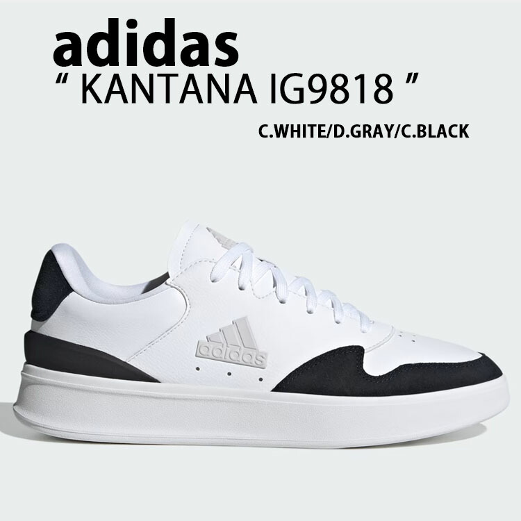 adidas アディダス スニーカー KANTANA WHITE GRAY BLACK IG9818 シューズ カンタナ デイリーシューズ  テニスシューズ スウェード ホワイト グレー ブラック