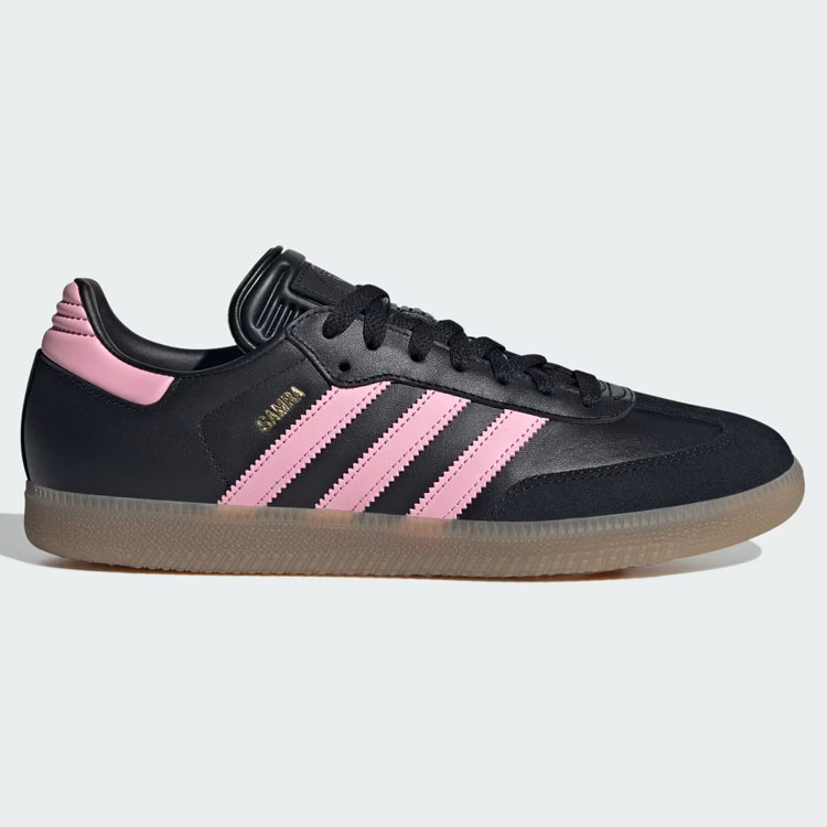 adidas originals アディダス スニーカー SAMBA サンバ INTER MIAMI IH8157 BLACK PINK GUM  シューズ インテルマイアミ レザーアッパー ガムソール テラス系