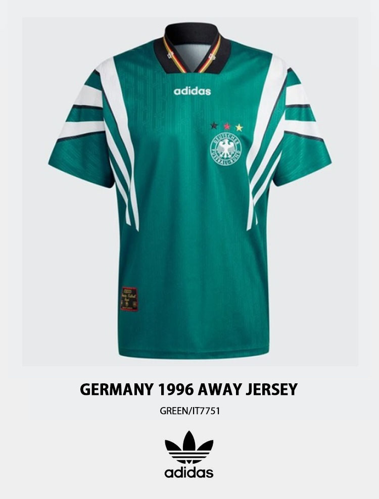 adidas ドイツ代表　1996 Tシャツ adidas originals アディダス半袖ジャージ Tシャツ GERMANY 1996